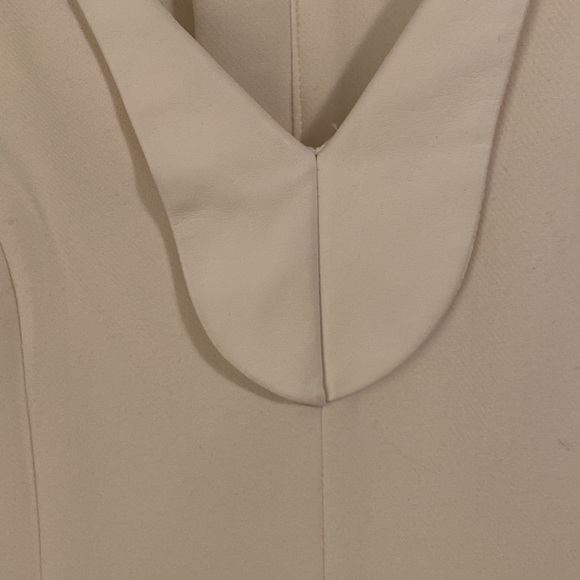 White Vera Moda stunning dress with faux leather trim. Excellent quality!! - Picture 4 of 15